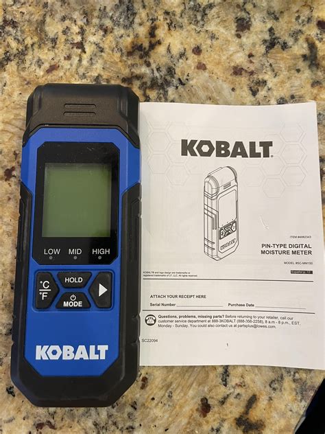 kobalt moisture meter density chart|kobalt humidity meter manual.